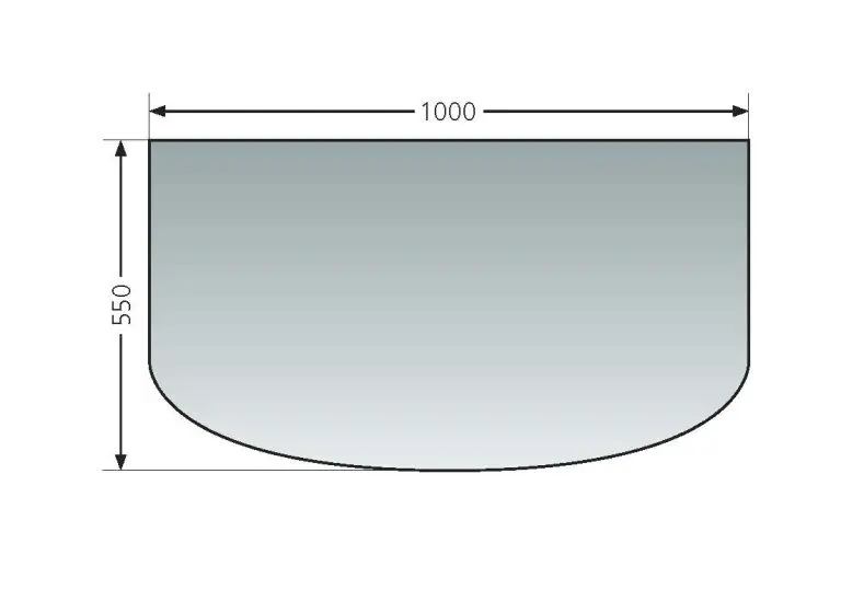 Glas-Vorlegeplatte Rundbogen