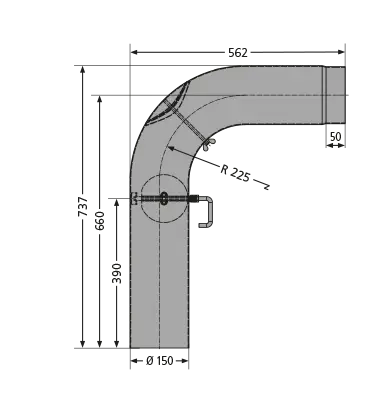 ORANIER Rohrset mit glatt gezogenem Rauchrohr
