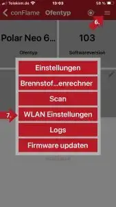 WLAN Einstellungen aufrufen